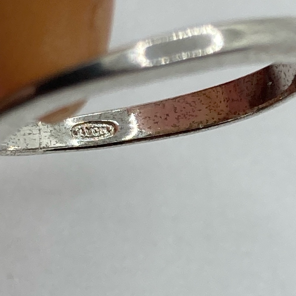 Vtg Sterling CZ Letter B Heart Open Adjustable Bypass Ring Sz 7 / AVON - Picture 7 of 9